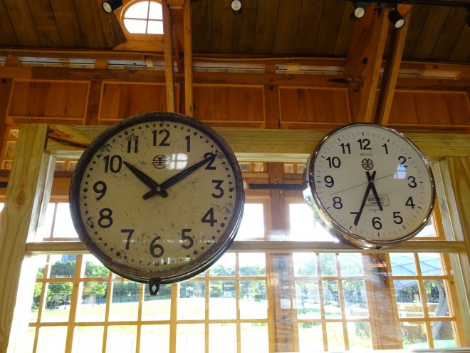 新北投車站で展示されている時計