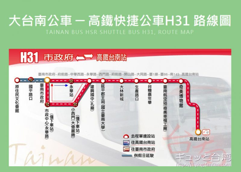 H31高鐵快捷公車路線図